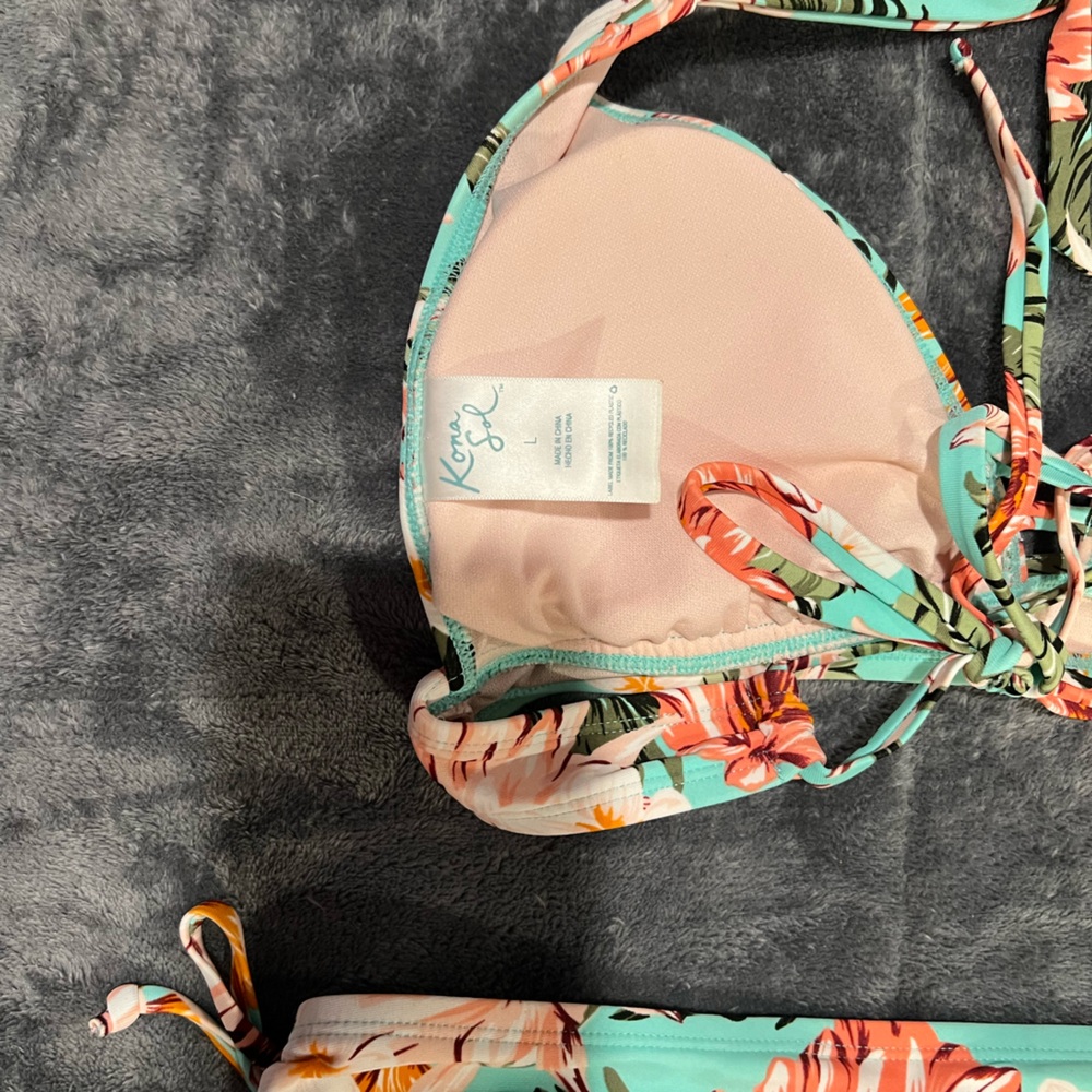 Kona Sol Blue and Pink Bikini Swimwear - Picture 3 of 4